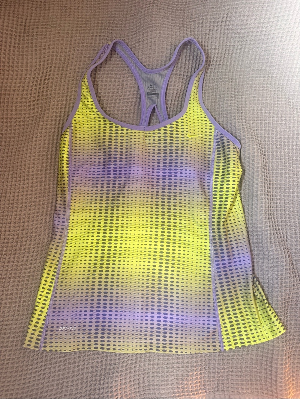Nike Yellow & Lavender Racerback Athletic Tank